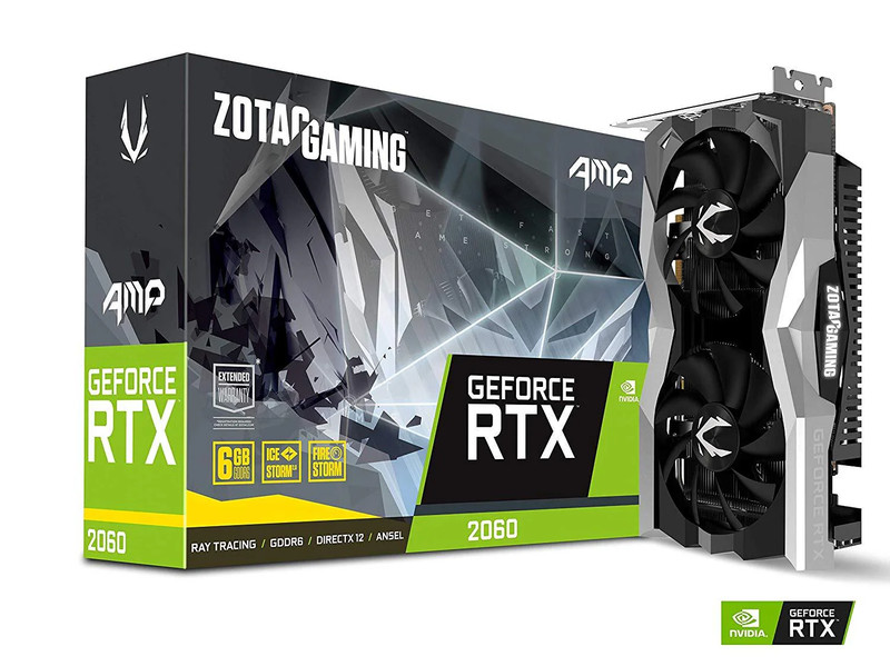 Zotac Gaming GeForce RTX 2060 AMP 6GB GDDR6 PCI-E Gen 4x4 - Graphics Card - كرت الشاشة